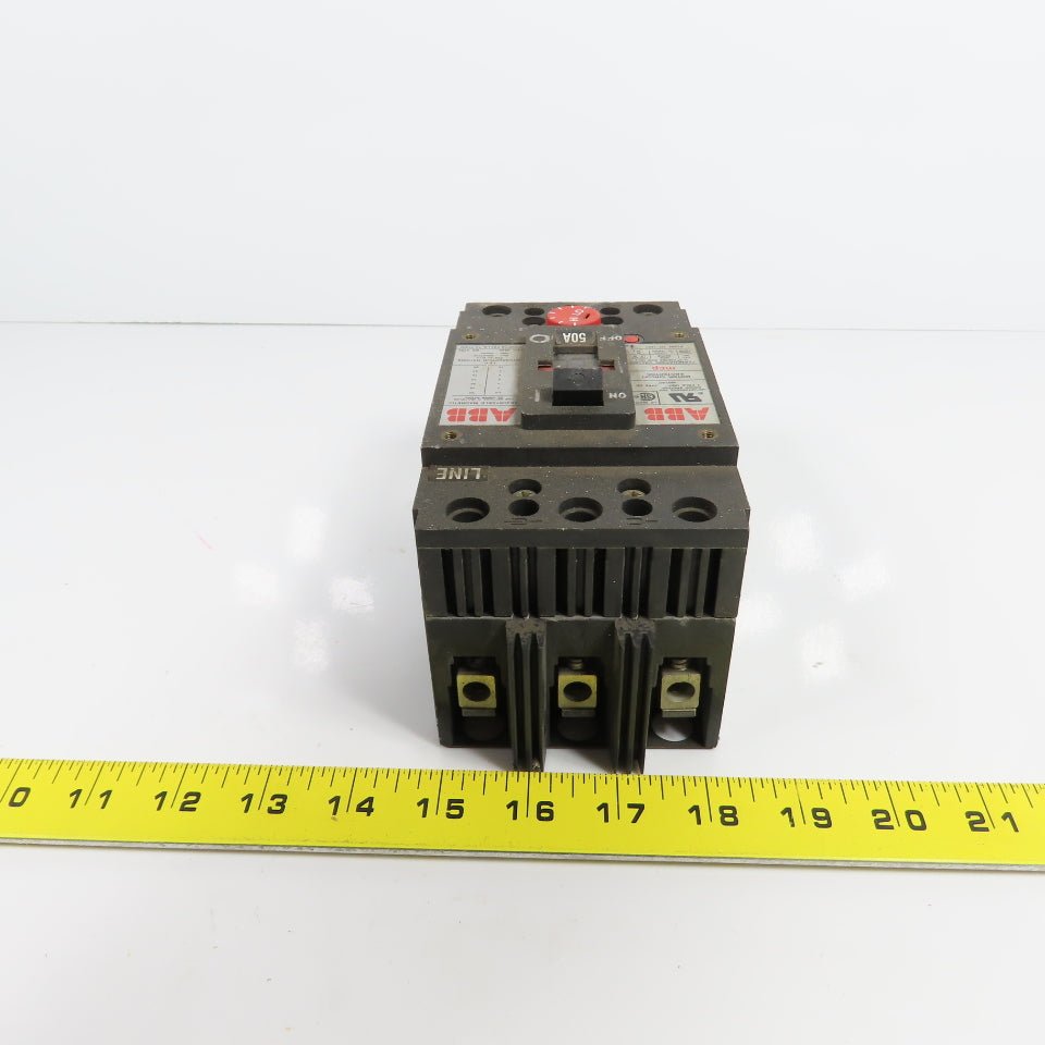 ABB MCP 50A Motor Circuit Breaker Protector 480VAC W/Adjustable Magnetic Trip