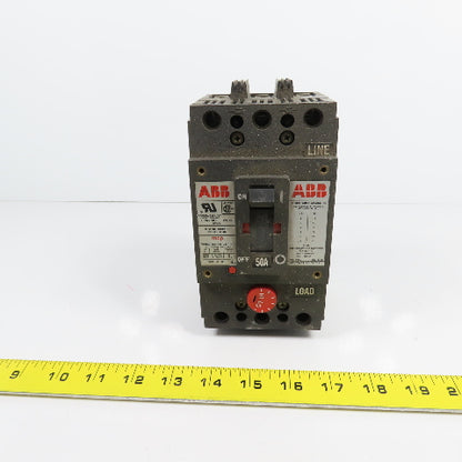 ABB MCP 50A Motor Circuit Breaker Protector 480VAC W/Adjustable Magnetic Trip