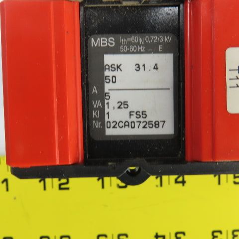 MBS ASK 31.4 Current Transformer 5A 1.25VA 50/60HZ