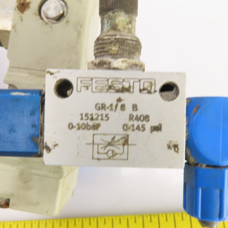 Metal Work Pneumatic 7010000200U Manual Air Valve 145PSI W/Festo GR-1/8 B