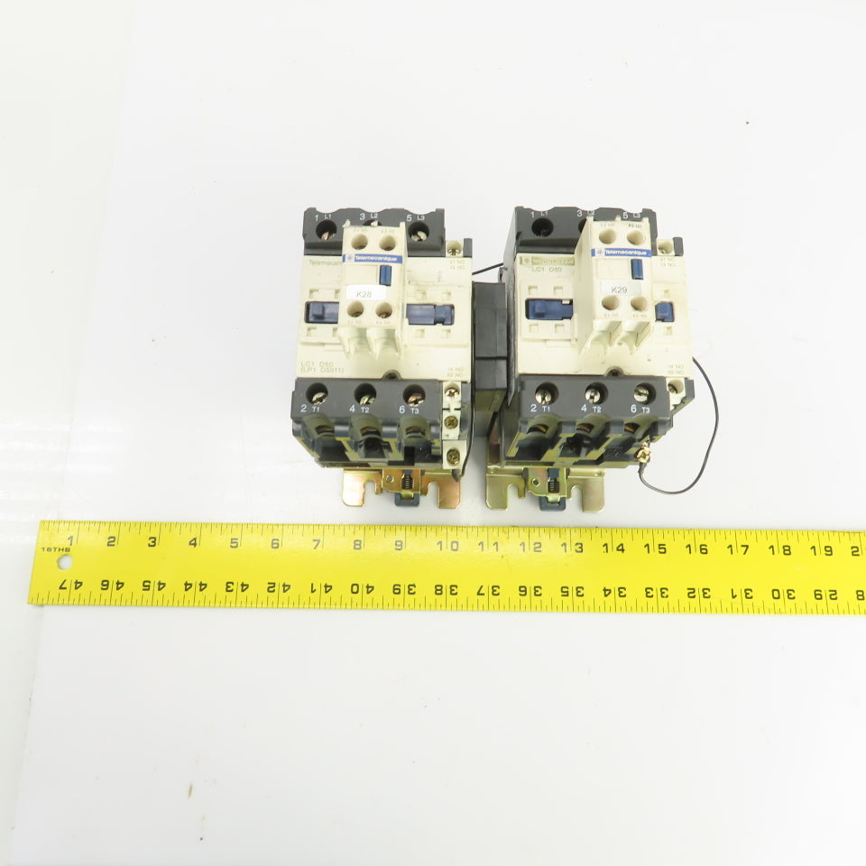 Telemecanique LC1 D50 600V Reversing Contactor 24V Coil