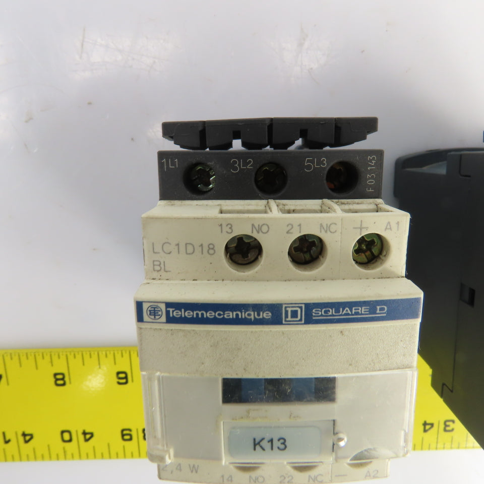 Telemecanique LC1D18 600V 32A Contactor 24V DC Coil Lot Of 2