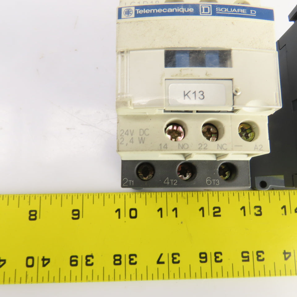 Telemecanique LC1D18 600V 32A Contactor 24V DC Coil Lot Of 2