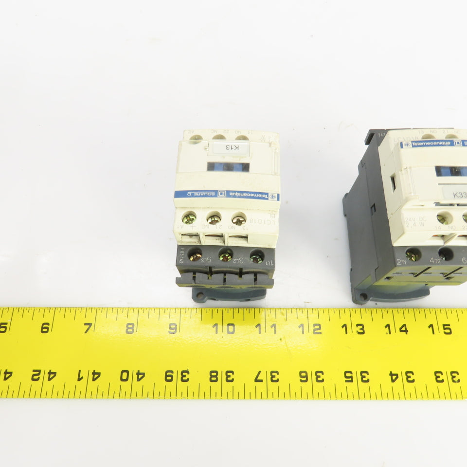 Telemecanique LC1D18 600V 32A Contactor 24V DC Coil Lot Of 2