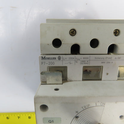 Moeller P7-200 DA-NZM7 200A Safety Disconnect Switch Panel Operator 500V