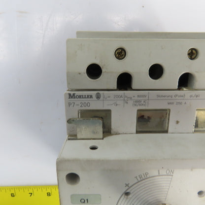 Moeller P7-200 DA-NZM7 200A Safety Disconnect Switch Panel Operator 500V