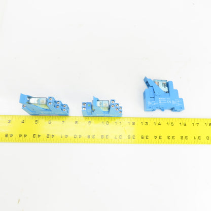 Finder 40.61 24V DC Relay W/Base 95.95.1 300V AC Lot Of 3