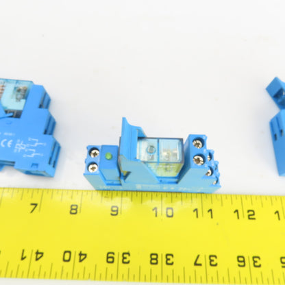 Finder 40.61 24V DC Relay W/Base 95.95.1 300V AC Lot Of 3