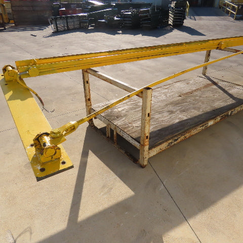 2000Lb (1 Ton) Cap. Wall-Mount Overbraced Tie-Rod Jib Crane 230" Swing