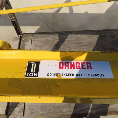 2000Lb (1 Ton) Cap. Wall-Mount Overbraced Tie-Rod Jib Crane 230" Swing