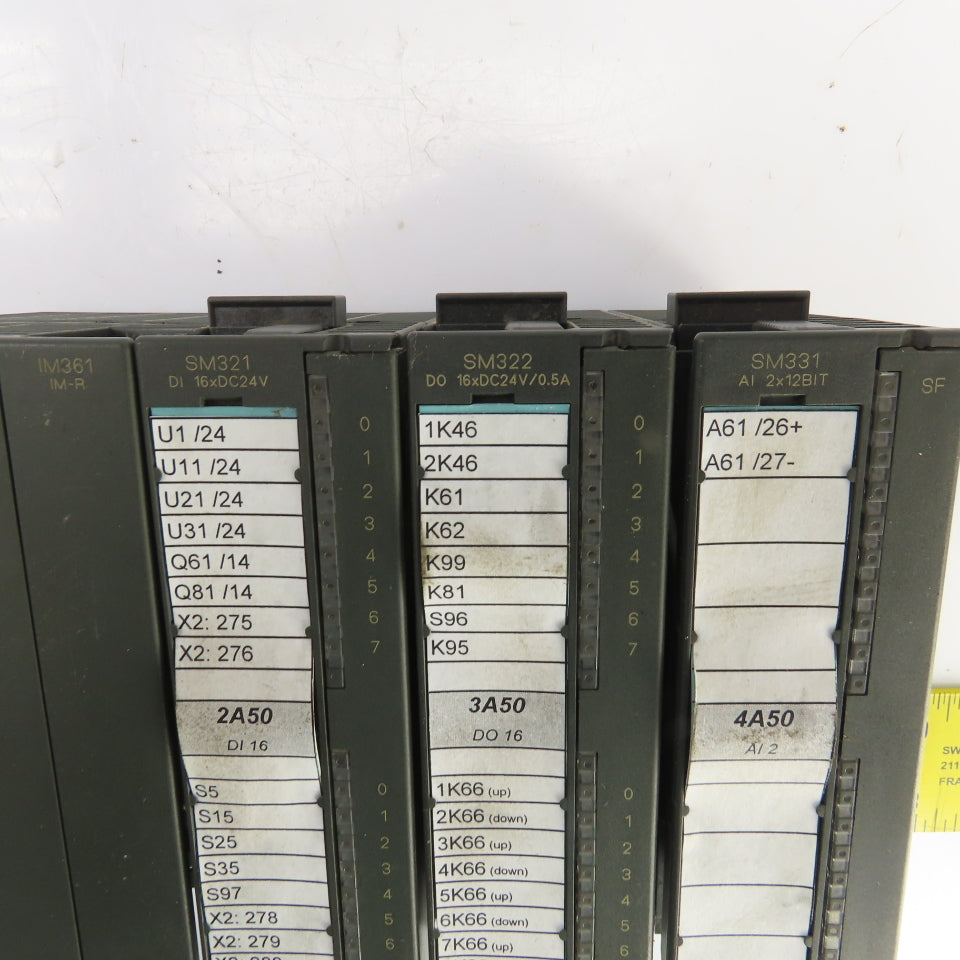 Siemens 6ES7 361-3CA01-0AA0 6ES7 331-7KB02-0AB0 Interface W/Modules