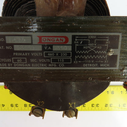 Ongan 53-50 500VA Single Phase Transformer Pri 460/230V Sec 115V