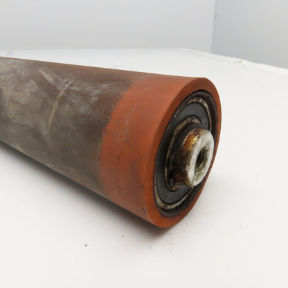2" OD x 44-3/8" Face Width Smooth Rubber Lagging Gravity Conveyor Roller