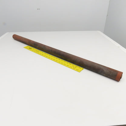 2" OD x 44-3/8" Face Width Smooth Rubber Lagging Gravity Conveyor Roller