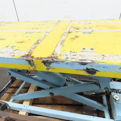 75" x 38"W Electric Lift Table 2000LBS (1 Ton) Cap 460V 3PH 7-1/2 To 68" H