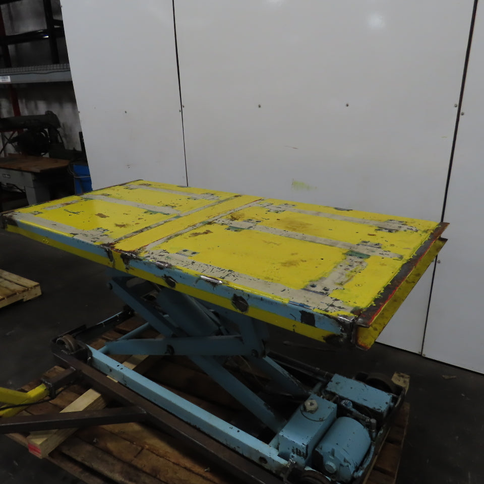 75" x 38"W Electric Lift Table 2000LBS (1 Ton) Cap 460V 3PH 7-1/2 To 68" H