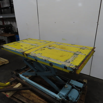 75" x 38"W Electric Lift Table 2000LBS (1 Ton) Cap 460V 3PH 7-1/2 To 68" H