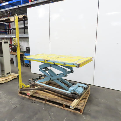 75" x 38"W Electric Lift Table 2000LBS (1 Ton) Cap 460V 3PH 7-1/2 To 68" H