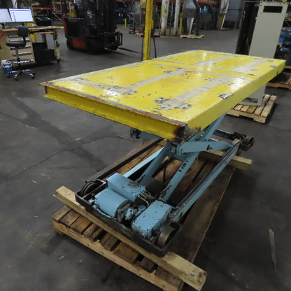 75" x 38"W Electric Lift Table 2000LBS (1 Ton) Cap 460V 3PH 7-1/2 To 68" H