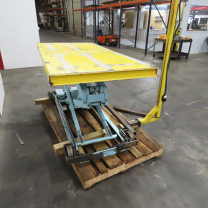 75" x 38"W Electric Lift Table 2000LBS (1 Ton) Cap 460V 3PH 7-1/2 To 68" H