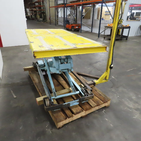 75" x 38"W Electric Lift Table 2000LBS (1 Ton) Cap 460V 3PH 7-1/2 To 68" H