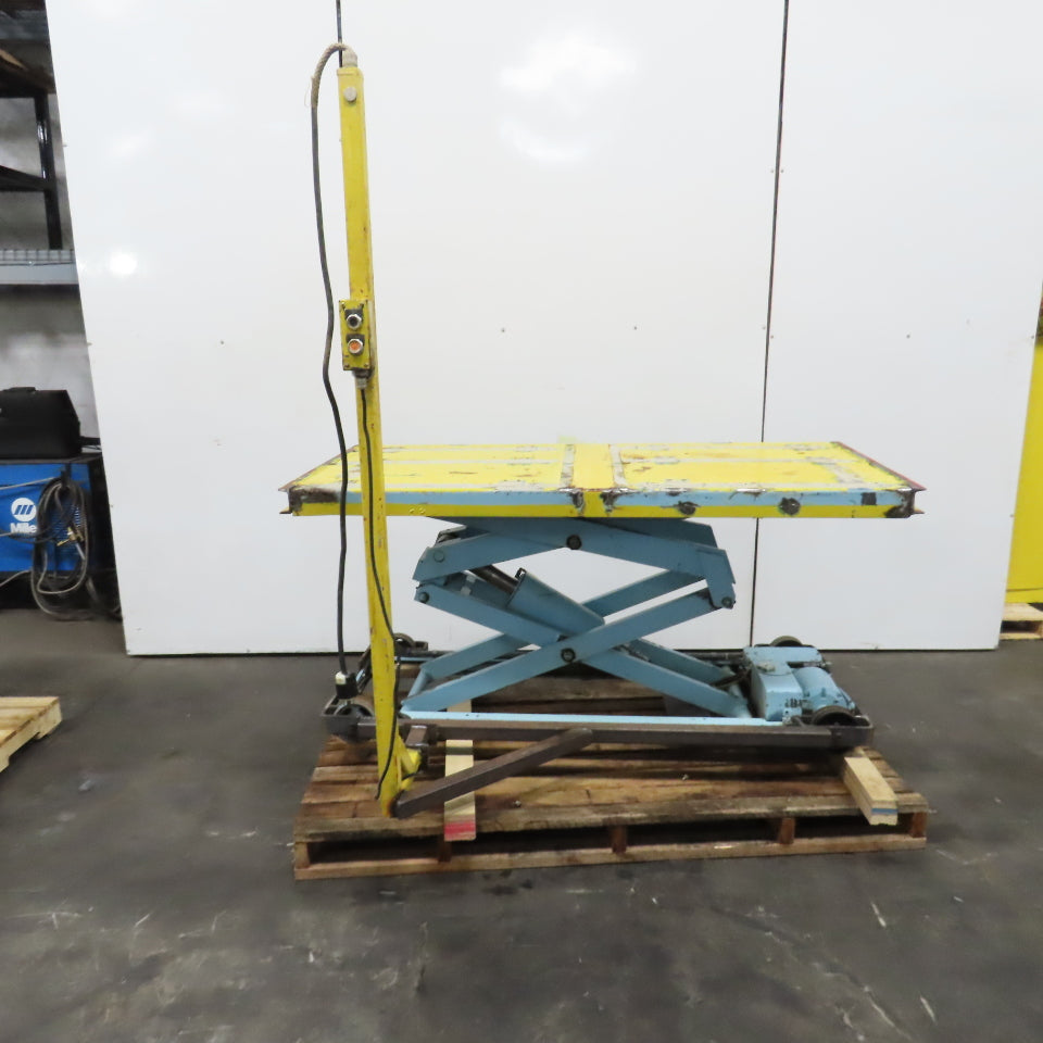 75" x 38"W Electric Lift Table 2000LBS (1 Ton) Cap 460V 3PH 7-1/2 To 68" H