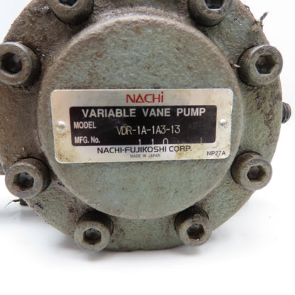 Nachi VDR-1A-1A3-13 Variable Volume Vane Pump 3/4" Shaft