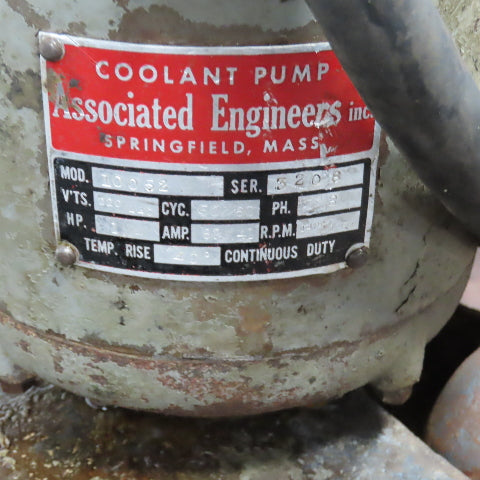 10052 40 Gallon Tool Coolant Recovery Recirculation Tank Pump 1/4HP 220/440V