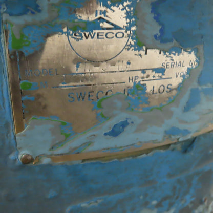 Sweco FM--3-HA Vibratory Wet Finisher Polisher Tumbler 208-230/480V 3PH 28" ID