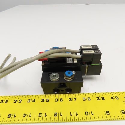 Burkert MKEN 5470 2 Way Solenoid Pneumatic Valve Assembly 24VDC Coil