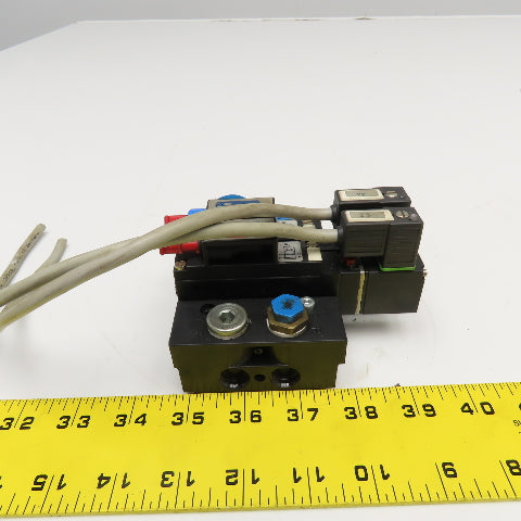 Burkert MKEN 5470 2 Way Solenoid Pneumatic Valve Assembly 24VDC Coil
