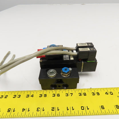 Burkert MKEN 5470 2 Way Solenoid Pneumatic Valve Assembly 24VDC Coil