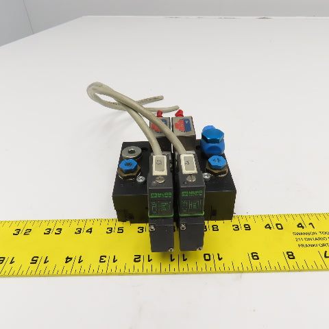Burkert MKEN 5470 2 Way Solenoid Pneumatic Valve Assembly 24VDC Coil
