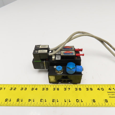 Burkert MKEN 5470 2 Way Solenoid Pneumatic Valve Assembly 24VDC Coil