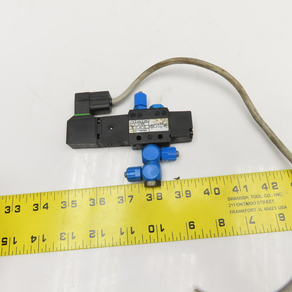 Norgren V19A317AB200A 2 Way Pneumatic Solenoid Valve 24VDC Coil G1/8 Ports