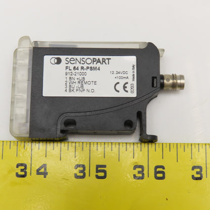 Sensopart FL 64 R-PSM4 Fiber Optic Amplifier DIN Mount 12-24VDC