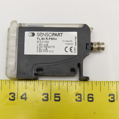 Sensopart FL 64 R-PSM4 Fiber Optic Amplifier DIN Mount 12-24VDC