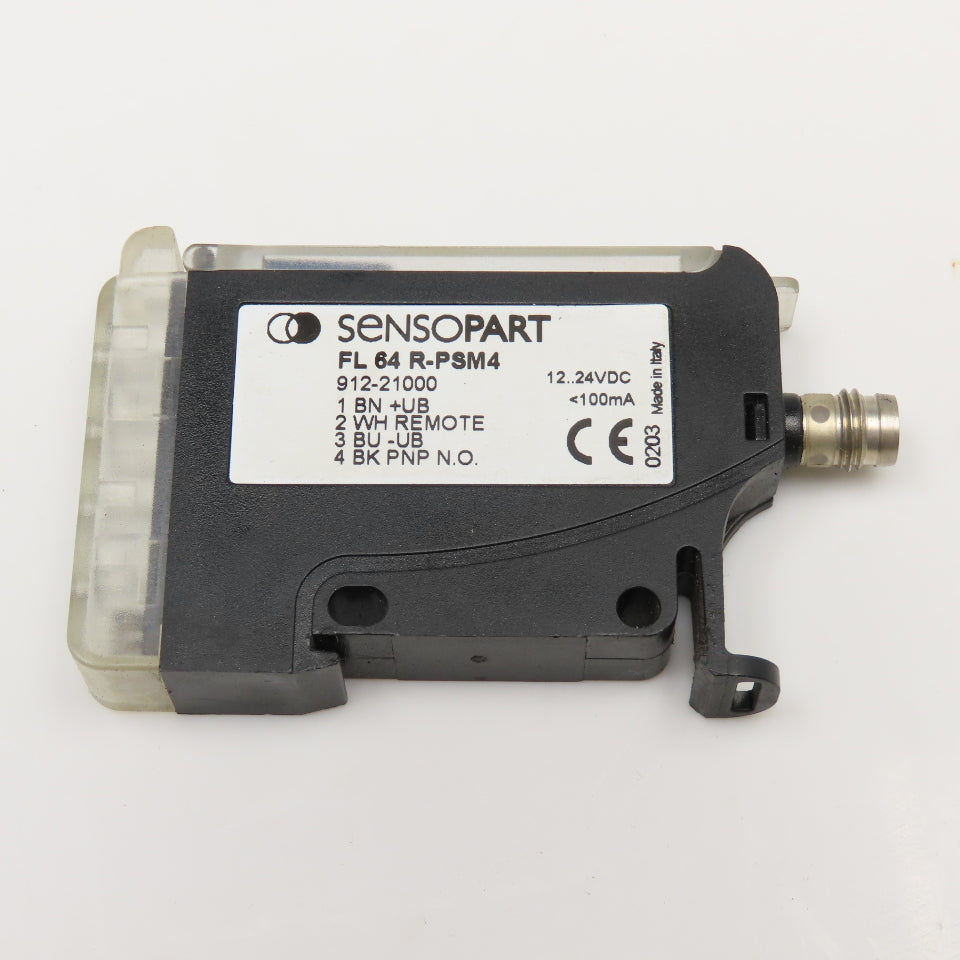 Sensopart FL 64 R-PSM4 Fiber Optic Amplifier DIN Mount 12-24VDC