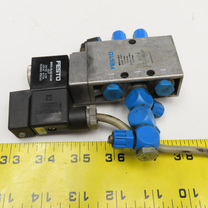 Festo MFH-5-1/8-S 5/2 Way Pneumatic Directional Valve Single Solenoid 24VDC