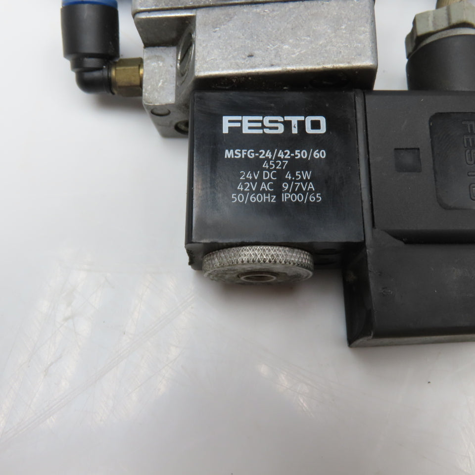 Festo MFH-5-1/8-S 5/2 Way Pneumatic Directional Valve Single Solenoid 24VDC