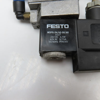 Festo MFH-5-1/8-S 5/2 Way Pneumatic Directional Valve Single Solenoid 24VDC