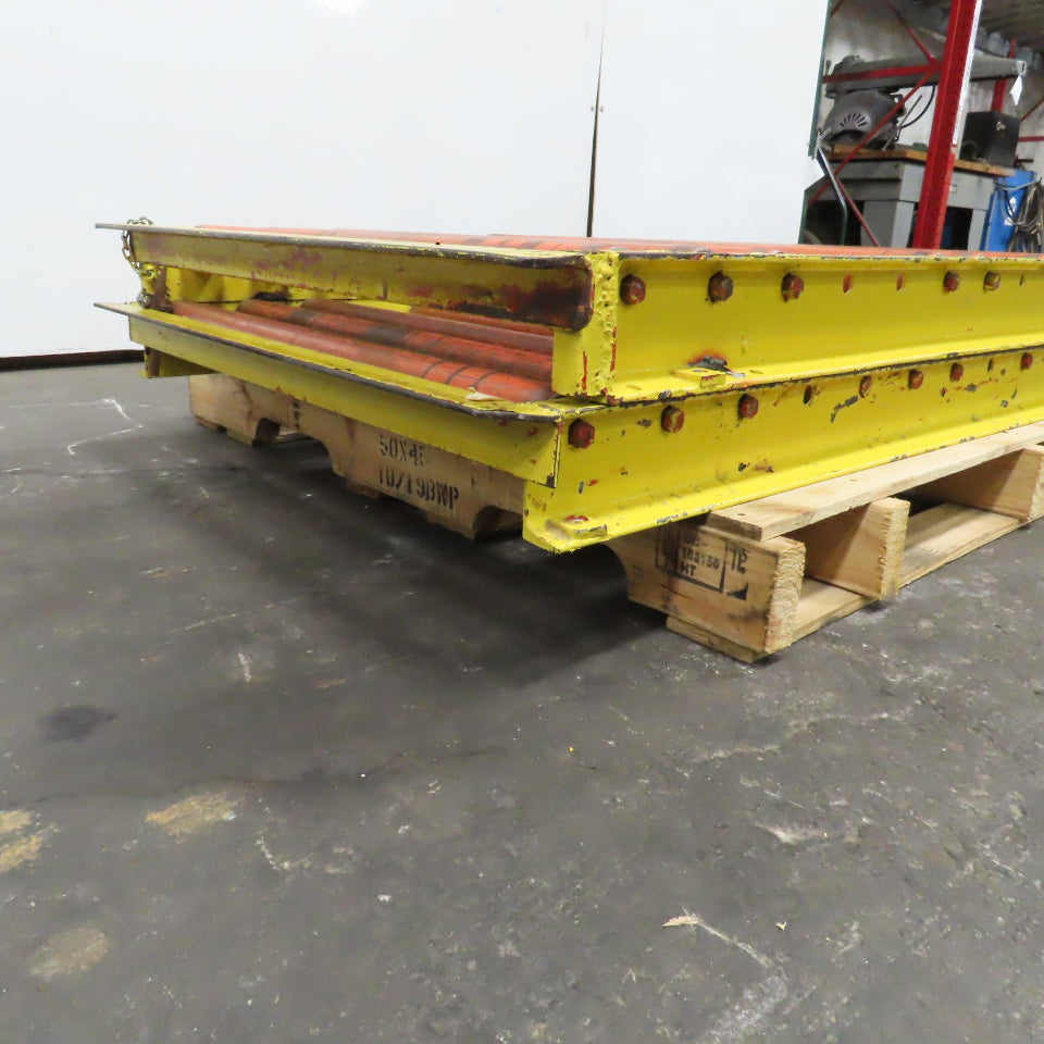 65" L x 35" W Gravity Roller Conveyor Section 2.5" Rollers 31-1/4" BF Lot Of 2