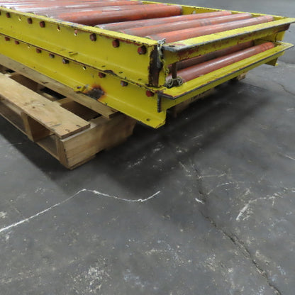 65" L x 35" W Gravity Roller Conveyor Section 2.5" Rollers 31-1/4" BF Lot Of 2