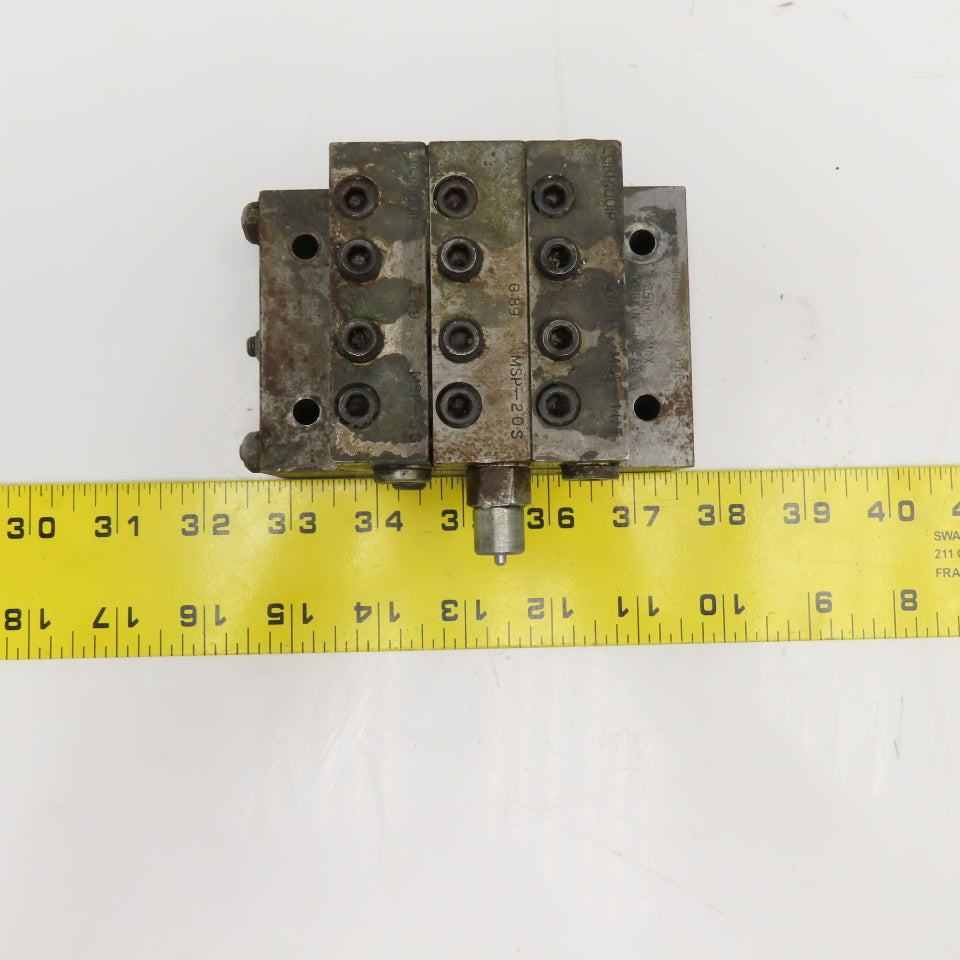 Trabon Lubriquip MSP-5S MSP-20S Modular Lubrication Divider Valve Assembly