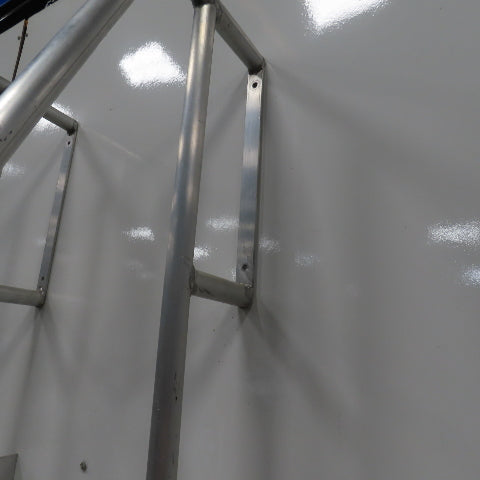6 Step Aluminum Industrial Machine Ladder 24"W x 4"D Steps 98" OAH