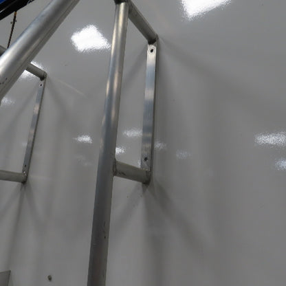 6 Step Aluminum Industrial Machine Ladder 24"W x 4"D Steps 98" OAH