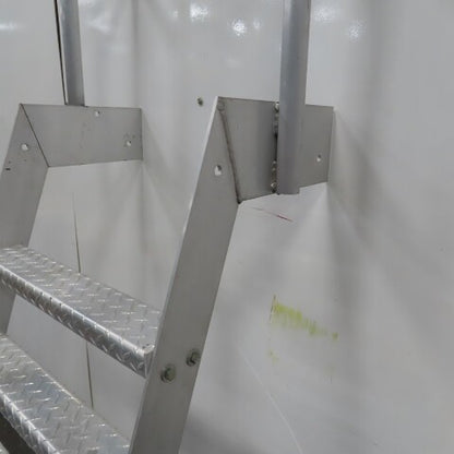 6 Step Aluminum Industrial Machine Ladder 24"W x 4"D Steps 98" OAH