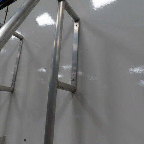 6 Step Aluminum Industrial Machine Ladder 24"W x 4"D Steps 98" OAH