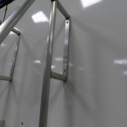 6 Step Aluminum Industrial Machine Ladder 24"W x 4"D Steps 98" OAH