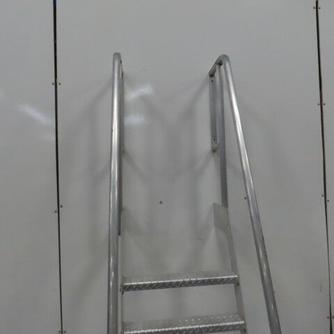 6 Step Aluminum Industrial Machine Ladder 24"W x 4"D Steps 98" OAH